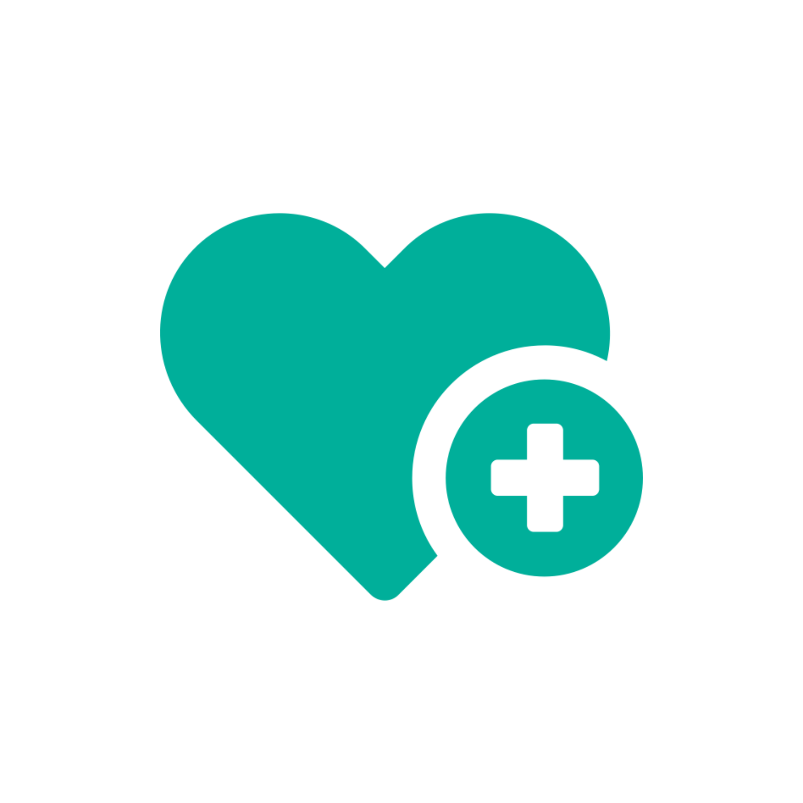 Heart with medical cross icon